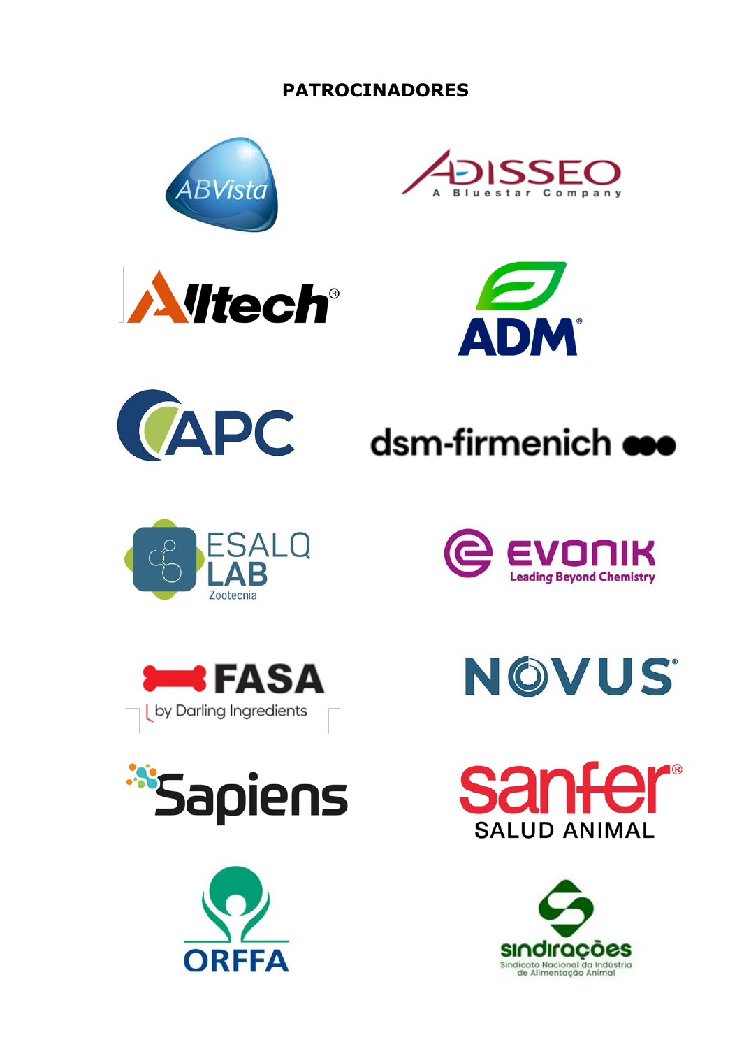 Patrocinadores da 36ª Reunião Anual do CBNA