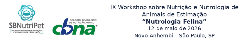 IX Workshop sobre Nutrição e Nutrologia de Animais de Estimação - Nutrologia Felina - 12 de maio de 2026