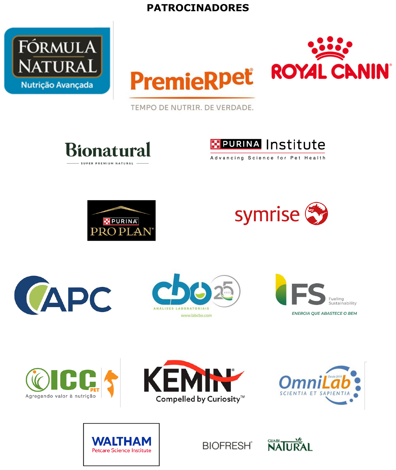 Patrocinadores do XXV Congresso CBNA PET 2026